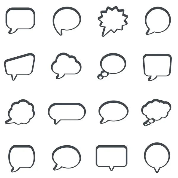 Conjunto de ícones de bolhas de fala —  Vetores de Stock