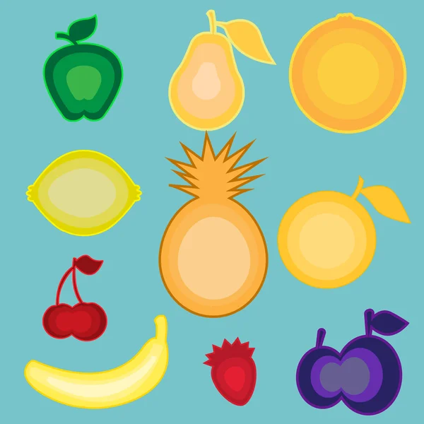 Illustrations of fruits — Stock Vector