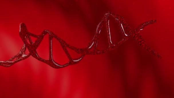 Абстрактное движение ДНК STRANDS — стоковое видео