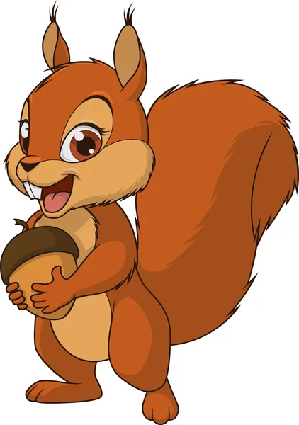 Piccolo scoiattolo divertente — Vettoriale Stock