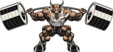 strong ferocious bull