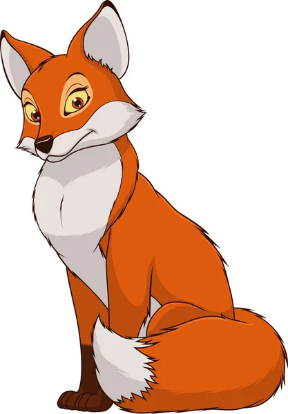 Volwassen grappige fox — Stockvector