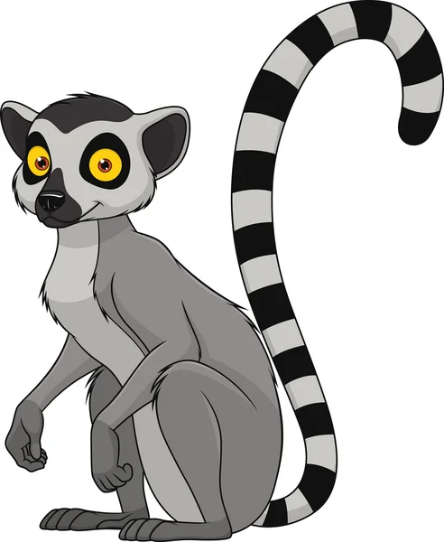 Volwassen grappige lemur — Stockvector