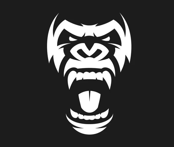 Angry gorilla symbol — Stock Vector