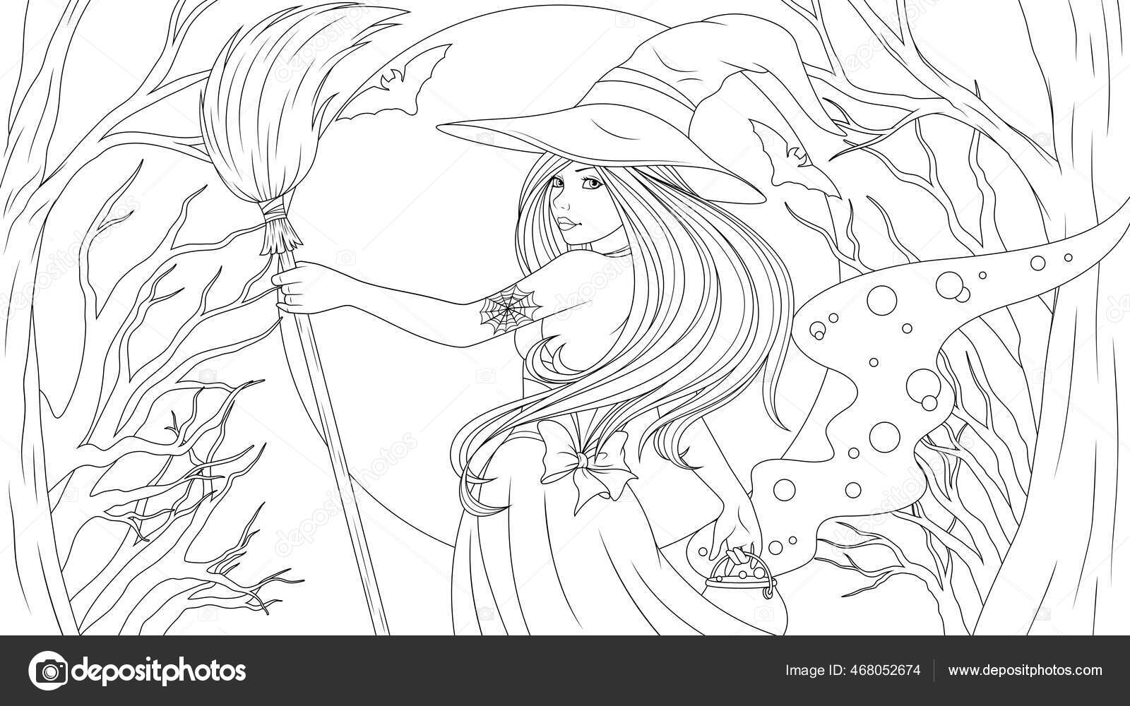 BEAUTIFUL WITCHES Coloring Book by Adult Coloring Books