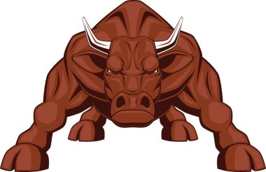 ferocious bull clipart