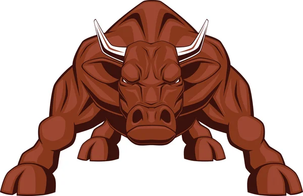 Ferocious bull — Stock Vector