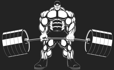bodybuilder met een barbell