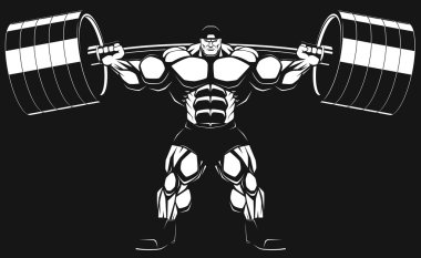 bodybuilder met een barbell