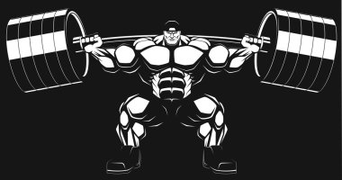 bodybuilder met een barbell
