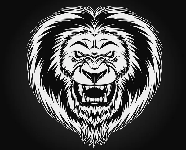 Сердитый лев — стоковый вектор