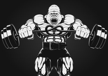 illustration of the strong gorilla