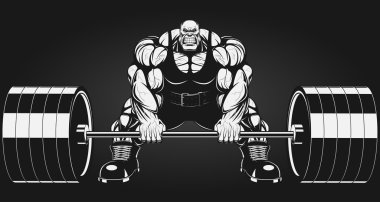 bodybuilder met een barbell