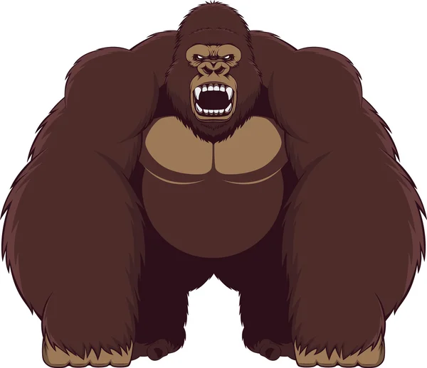 Angry gorilla — Stock Vector