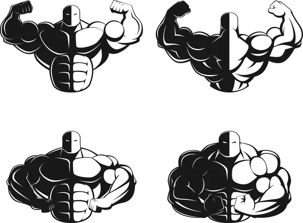 Bodybuilder posing — Stock Vector