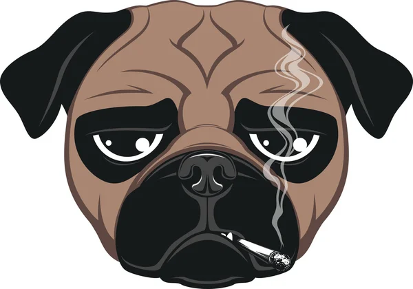 Perro divertido — Vector de stock