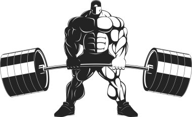 bodybuilder met een barbell