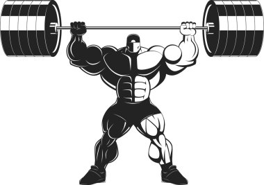 bodybuilder met een barbell