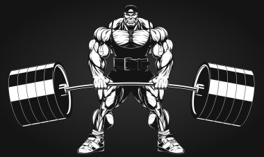 bodybuilder met een barbell
