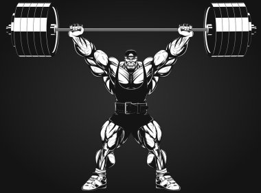 bodybuilder met een barbell
