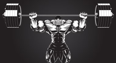 bodybuilder met een barbell