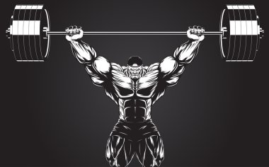 bodybuilder met een barbell