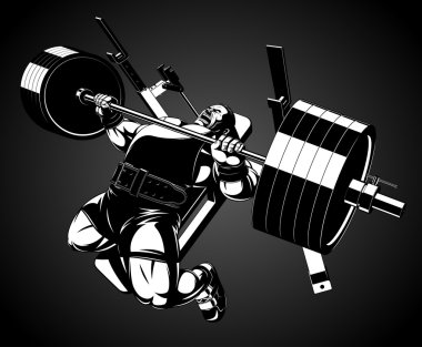 bodybuilder met een barbell