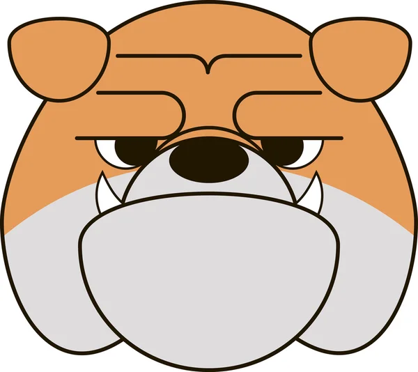 Bulldog divertido — Vector de stock