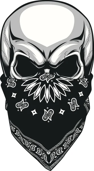 Cráneo bandana — Vector de stock