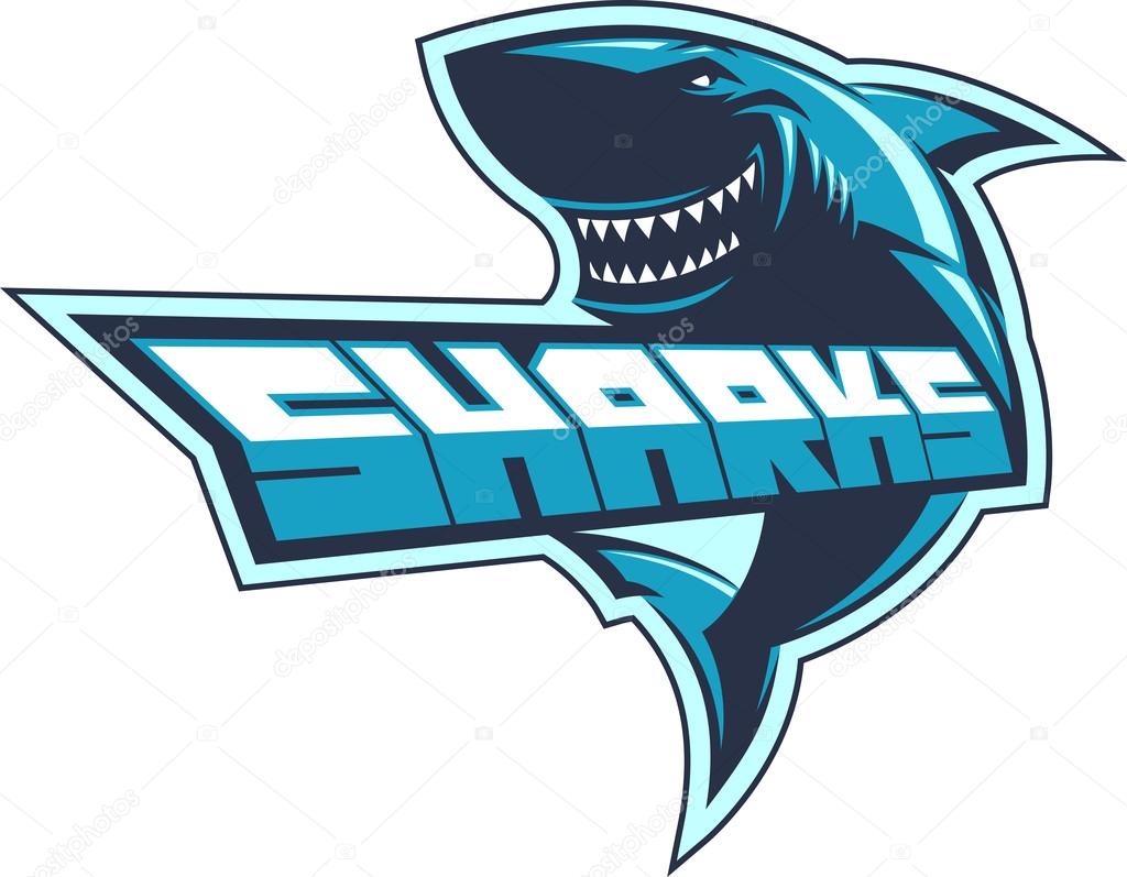 Modern professional sharks logo for a club or sport team