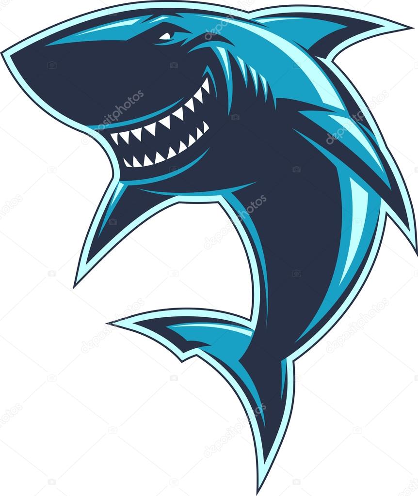 Modern professional sharks logo for a club or sport team