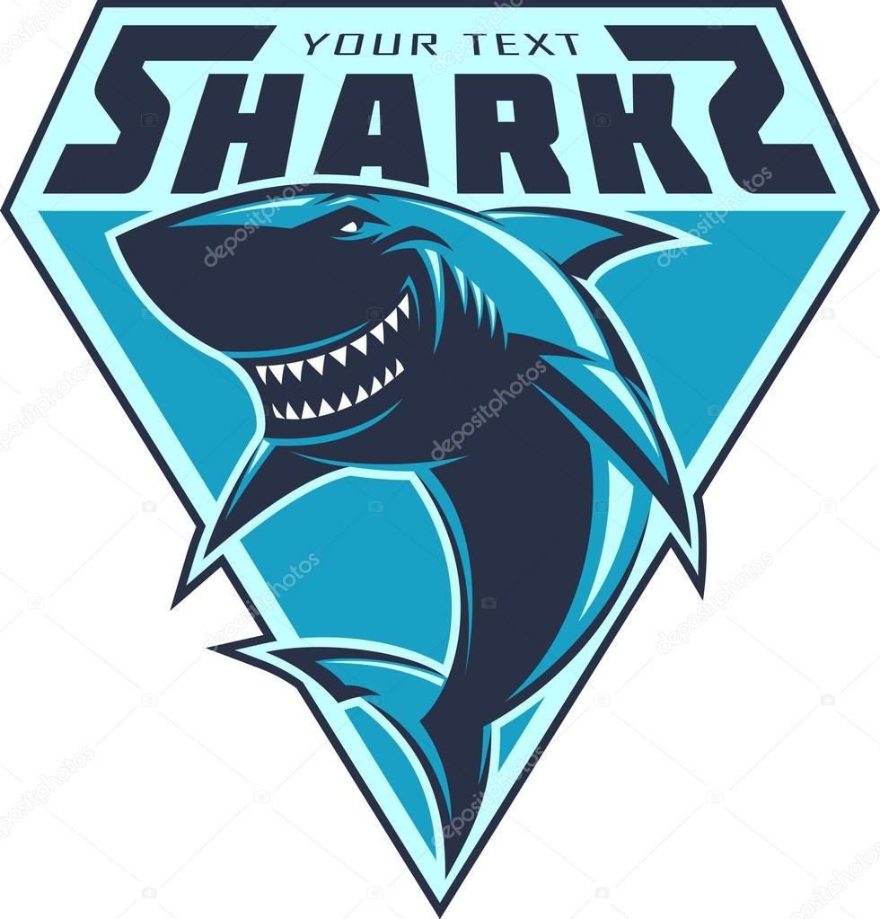 Modern professional sharks logo for a club or sport team