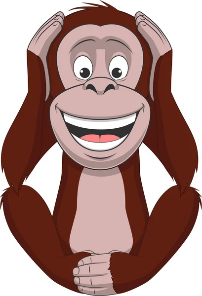 Funny little monkey — Stock Vector