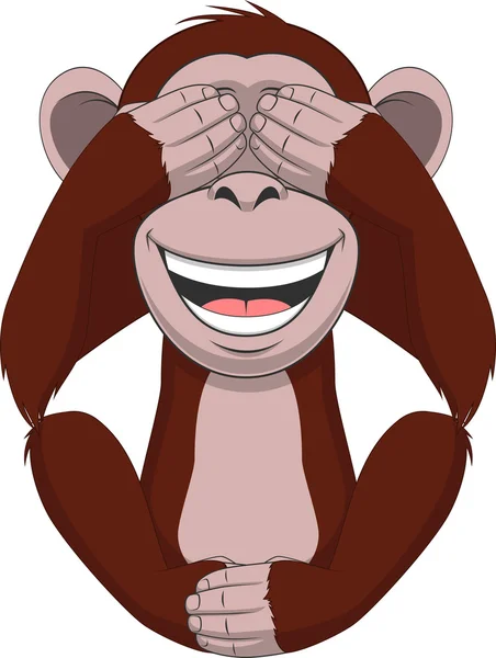 Funny little monkey — Stock Vector