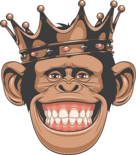 Funny couronne de singe — Image vectorielle