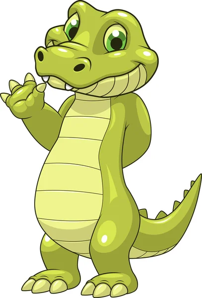 Cute funny crocodile — Stock Vector