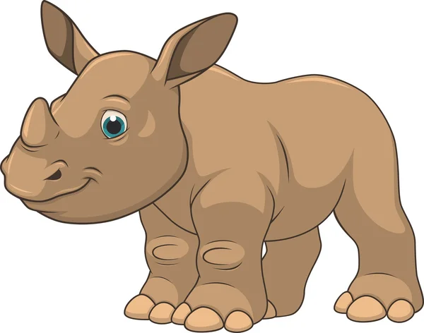 Χαριτωμένο μικρό ρινόκερος — Διανυσματικό Αρχείο