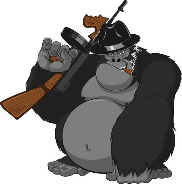 Monkey with guns — Stock Vector