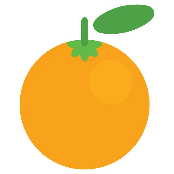 만화 벡터 그래픽 달콤한 오렌지 과일 흰색 뒷면에 격리 — 스톡 벡터