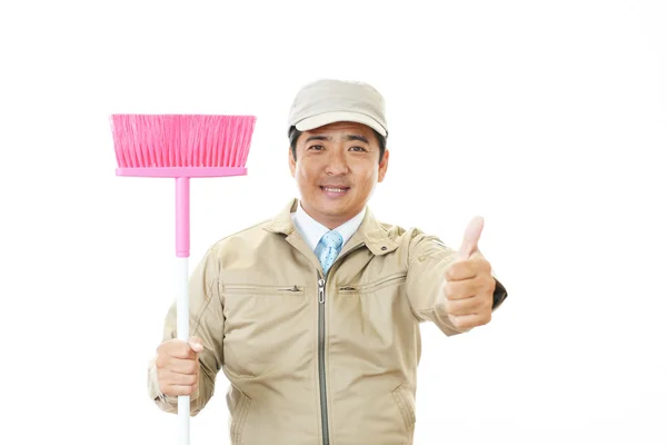 Janitorial schoonmaak service — Stockfoto