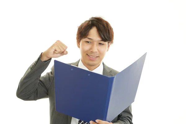 Businessman enjoying success — Stock Photo, Image