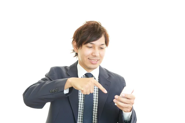 Sorrindo asiático empresário — Fotografia de Stock