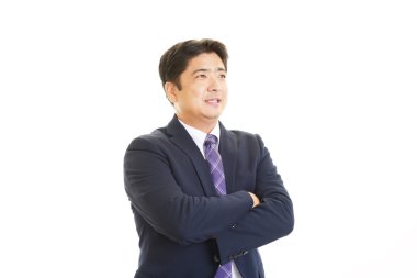 Smiling Asian businessman clipart