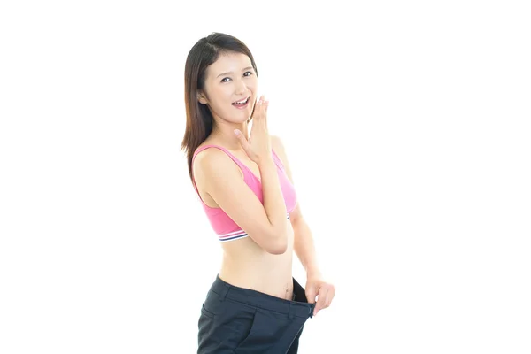 Sukces kobiety w diecie — Zdjęcie stockowe