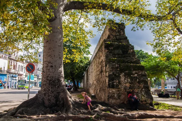 La antigua muralla de La Habana, Cuba — Foto de Stock