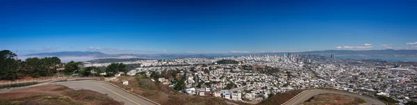 San Francisco panoramautsikt från utsiktspunkten Twin Peaks — Stockfoto