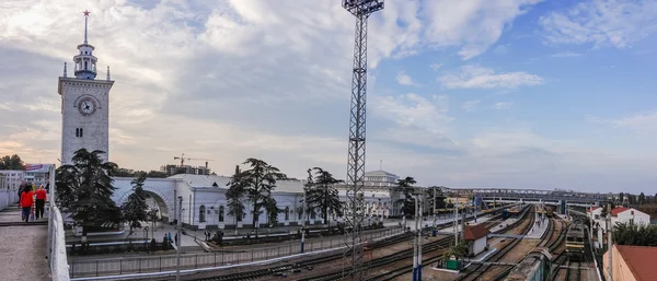 Симферополь Украина Сентября 2015 Платформы Пустынного Железнодорожного Вокзала Сентября 2015 — стоковое фото