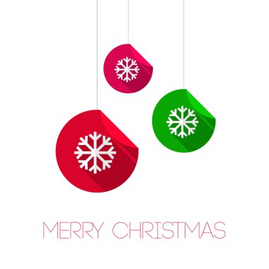 Merry christmas kağıt ornamets kartı