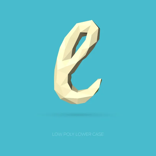 Alphabet minuscule bas poly lettre l — Image vectorielle