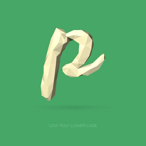低聚小写字母 p — 图库矢量图片